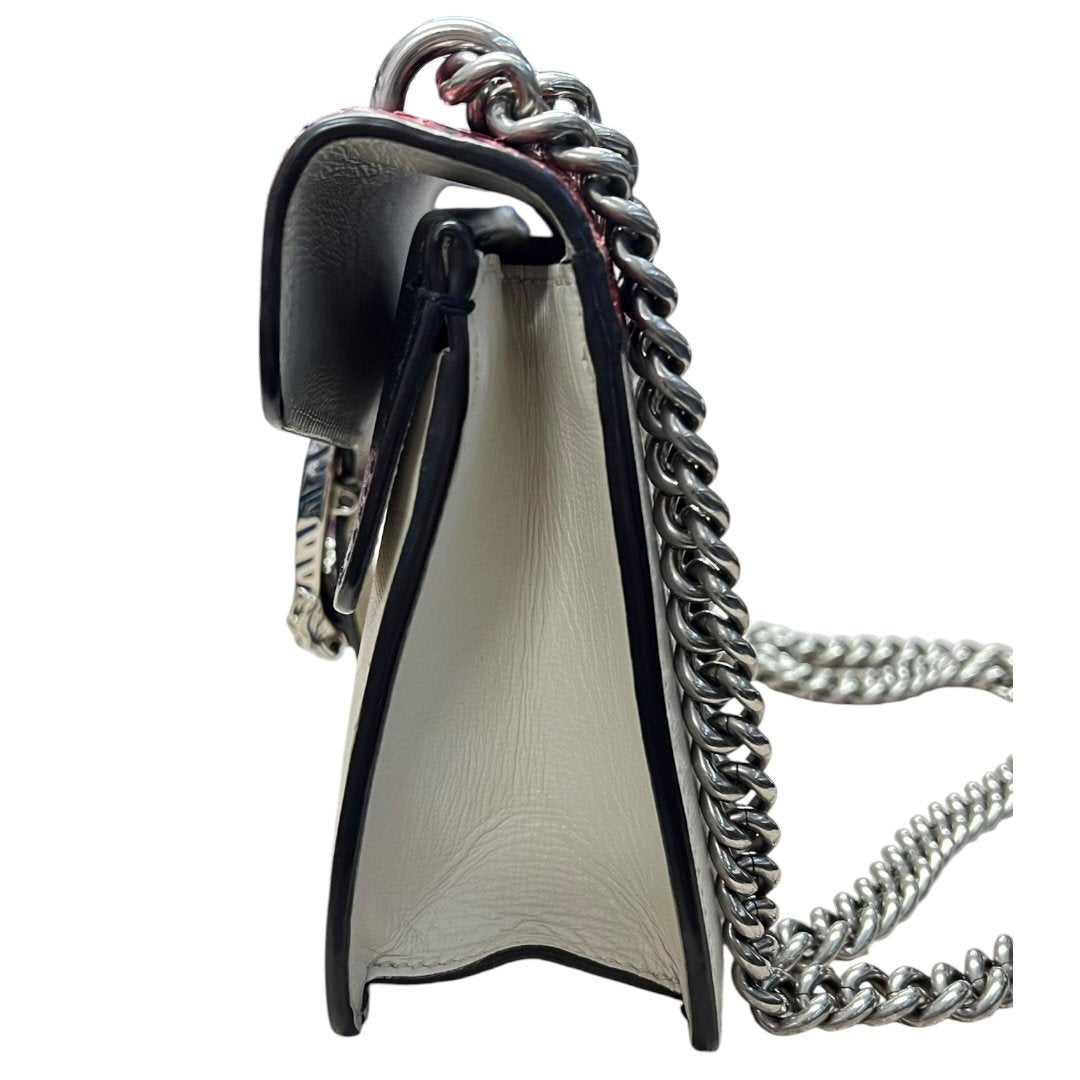 GUCCI Python & Leather Dionysus Shoulder Bag Red, Black, White, Blue Silver-tone Hardware Gu648