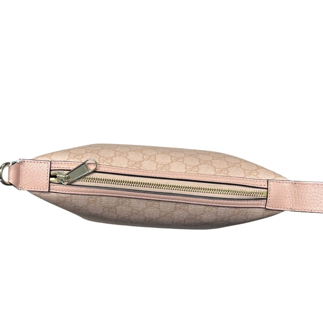 GUCCI GG Supreme Canvas Ophidia GG Supreme Mini Pouch Pink Gold Hardware GU633