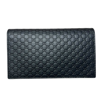GUCCI Microguccissima Continental Wallet on Chain Wallet / Wallet-on-Chain Black Gold Hardware GU660