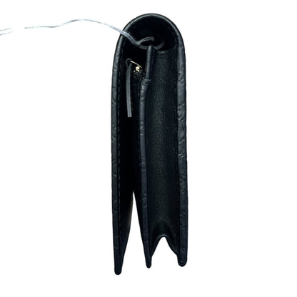 GUCCI Microguccissima Continental Wallet on Chain Wallet / Wallet-on-Chain Black Gold Hardware GU660