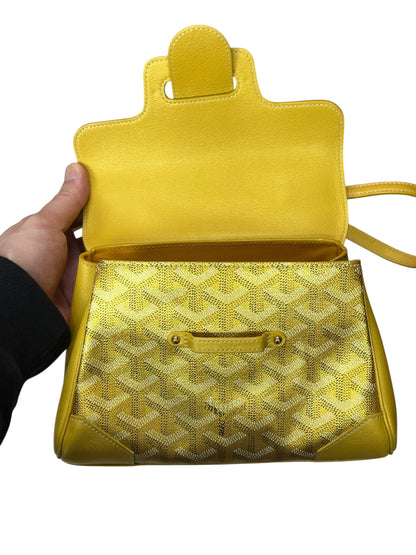 GOYARD Goyardine Saigon Souple PM Handbag Yellow Gold Hardware GO24