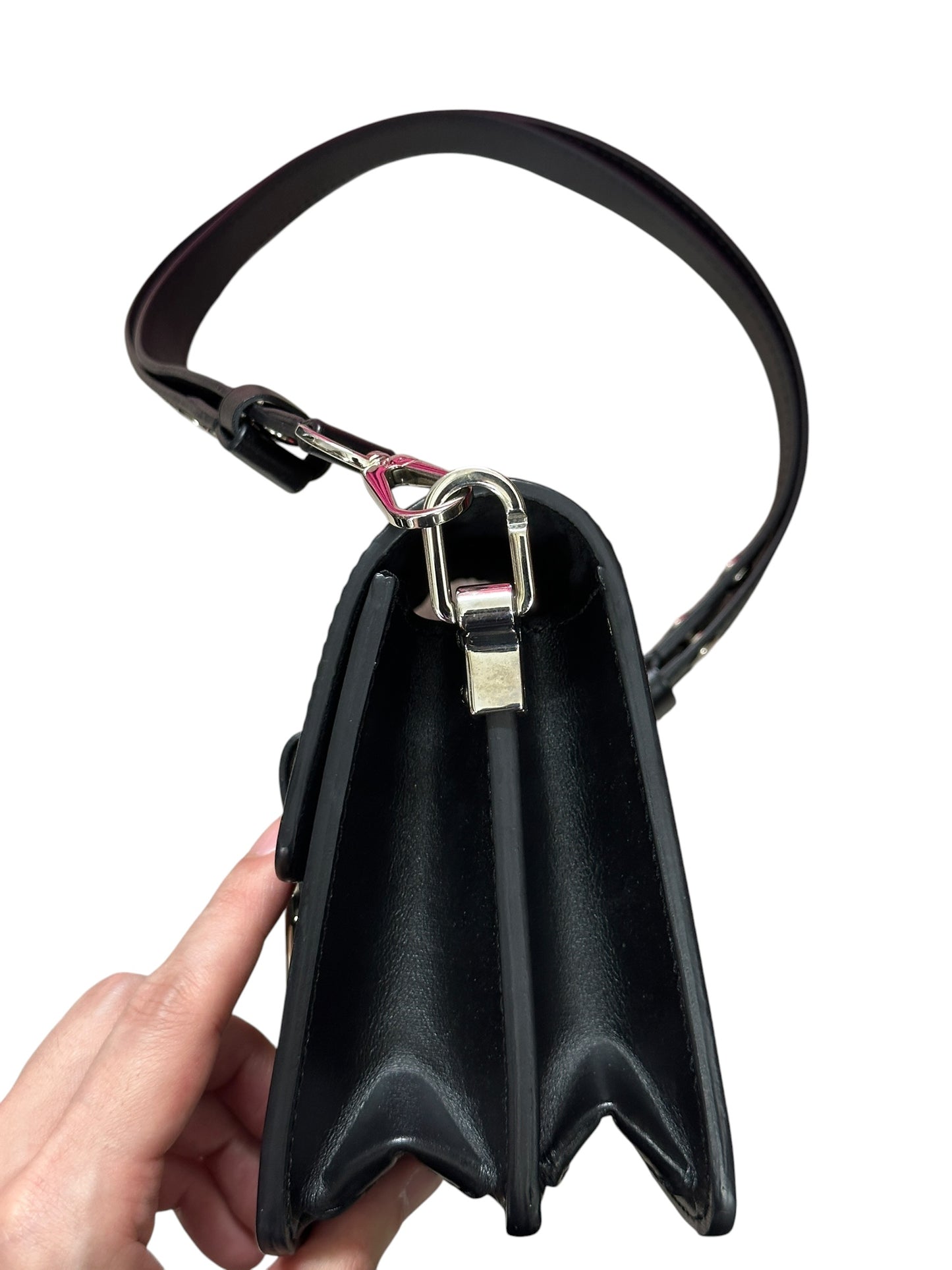 LOUIS VUITTON x YAYOI KUSAMA Taurillon Monogram Dauphine MM Painted Dots Black Silver Hardware LO2371
