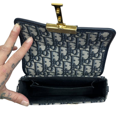 DIOR Oblique Canvas 30 Montaigne Belt Pouch Belt Bag Blue, Beige, Navy Gold Hardware Ch2181