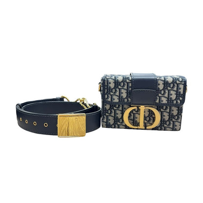 DIOR Oblique Canvas 30 Montaigne Belt Pouch Belt Bag Blue, Beige, Navy Gold Hardware Ch2181