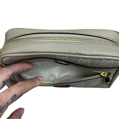 GUCCI GG Supreme Canvas Ophidia GG Small Shoulder Bag Shoulder Bag Beige, Red, Green Gold Hardware Gu675