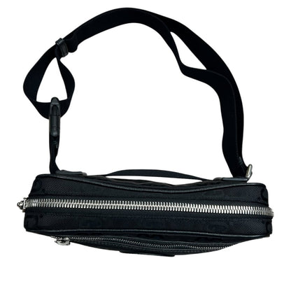 GUCCI GG Nylon GG Nylon Belt Bag Belt Bag Black Silver Hardware GU674