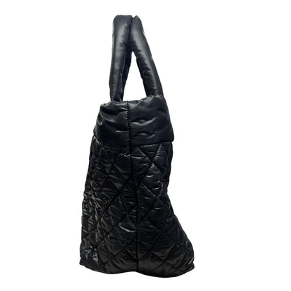 CHANEL Nylon Coco Cocoon Tote Bag Tote Black Silver Hardware CH2184