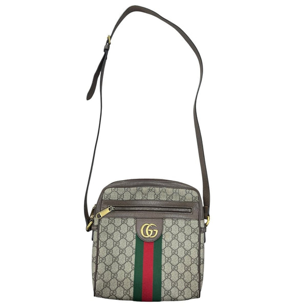 GUCCI GG Supreme Canvas Ophidia GG Supreme Small Shoulder Bag Shoulder Bag Beige, Ebony, Brown, Red, Green Gold Hardware GU678