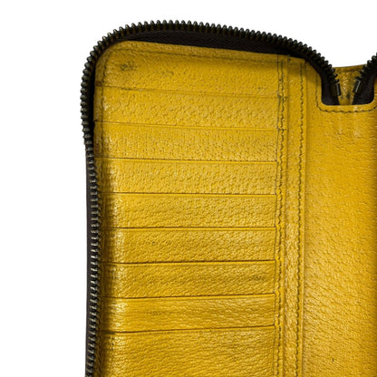 GUCCI GG Supreme Canvas & Leather Neo Vintage GG Supreme Continental Wallet Wallet Beige, Ebony, Brown, Yellow Gold-tone Hardware GU676