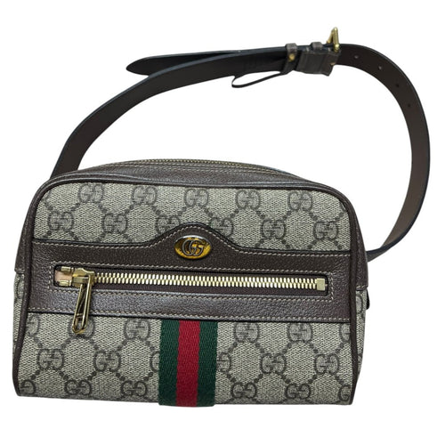 GUCCI GG Supreme Canvas Ophidia GG Supreme Belt Bag Belt Bag Beige/Ebony/Brown/Red/Green Gold Hardware GU681