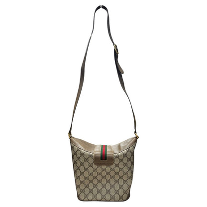 GUCCI GG Supreme Canvas GG Supreme Web Shoulder Bag Shoulder Bag Beige, Brown, Red, Green Gold Hardware GU682