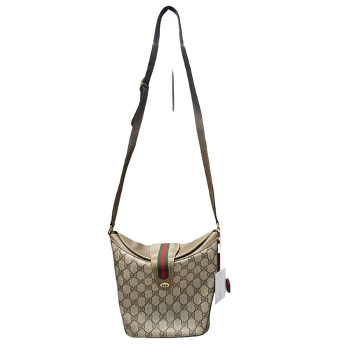 GUCCI GG Supreme Canvas GG Supreme Web Shoulder Bag Shoulder Bag Beige, Brown, Red, Green Gold Hardware GU682