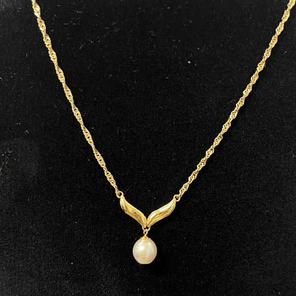 ACCESSORY UNBRANDED Gold, Pearl Necklace Gold, Cream Gold-tone Hardware je19