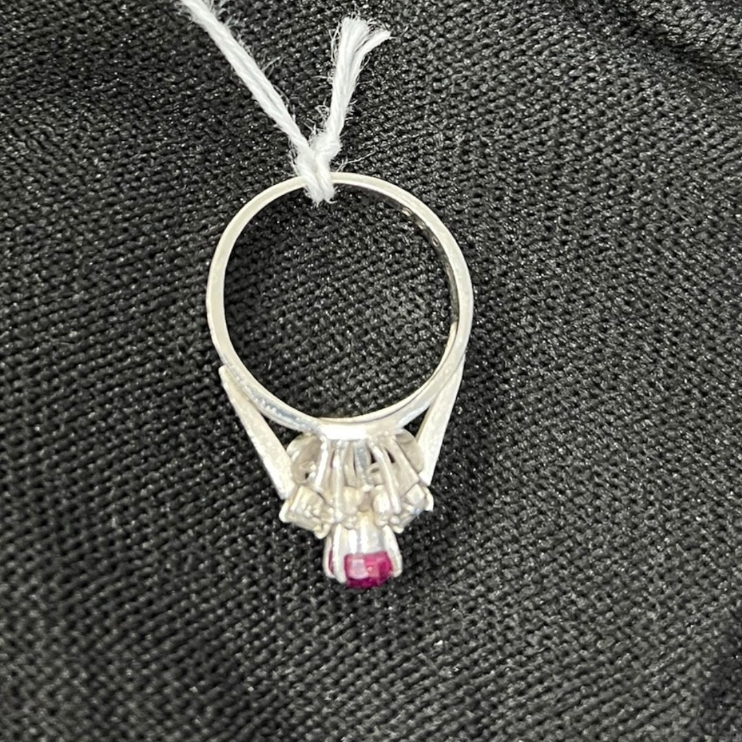 ACCESSORY Platinum/WG, Ruby/PS, Diamond Ring Pink, Silver, White je12