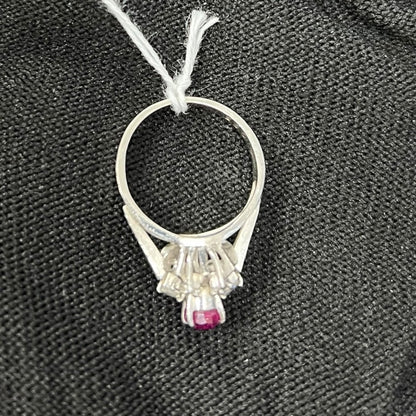 ACCESSORY Platinum/WG, Ruby/PS, Diamond Ring Pink, Silver, White je12