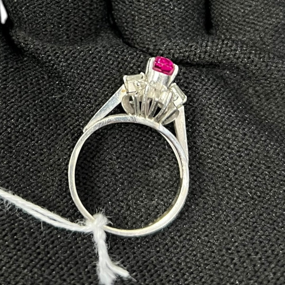 ACCESSORY Platinum/WG, Ruby/PS, Diamond Ring Pink, Silver, White je12