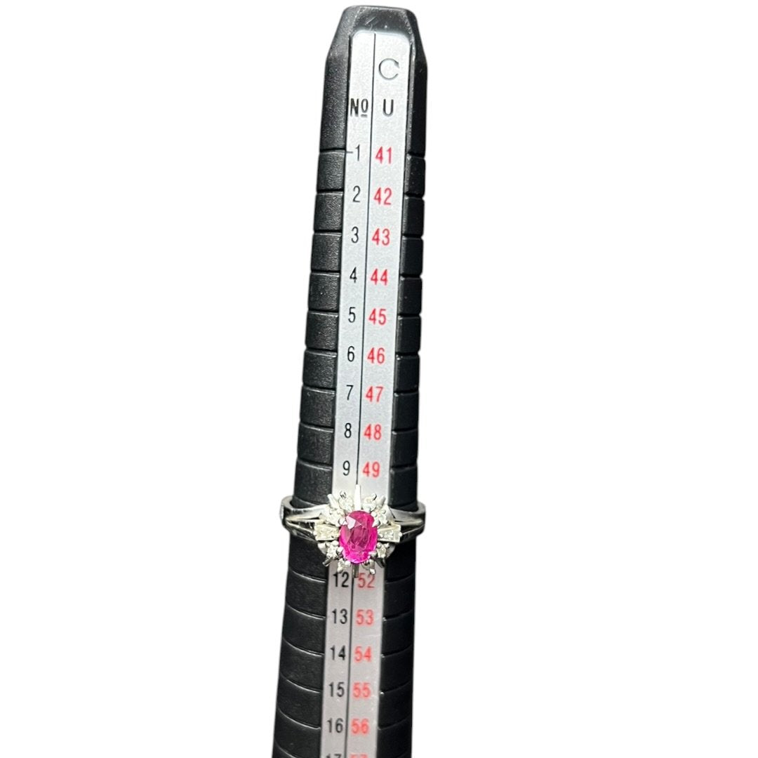 ACCESSORY Platinum/WG, Ruby/PS, Diamond Ring Pink, Silver, White je12