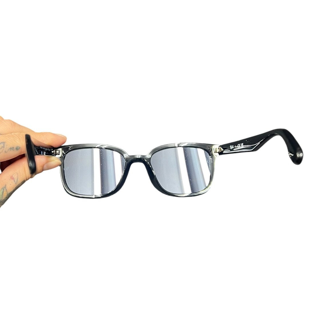 RAY-BAN Acetate RB 4461D Black frame, Dark Blue lenses Silver-tone Hardware Ra8