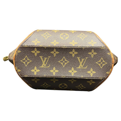 LOUIS VUITTON Monogram Canvas Ellipse PM Handbag Brown Gold Hardware LO2374