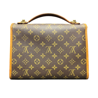 LOUIS VUITTON Monogram Canvas Monceau Handbag, Shoulder Bag Brown, Tan Gold Hardware LO2375