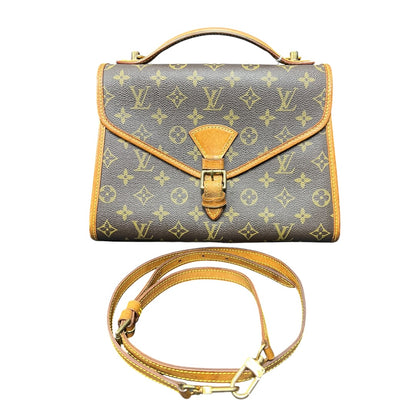 LOUIS VUITTON Monogram Canvas Monceau Handbag, Shoulder Bag Brown, Tan Gold Hardware LO2375