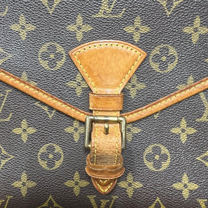 LOUIS VUITTON Monogram Canvas Monceau Handbag, Shoulder Bag Brown, Tan Gold Hardware LO2375