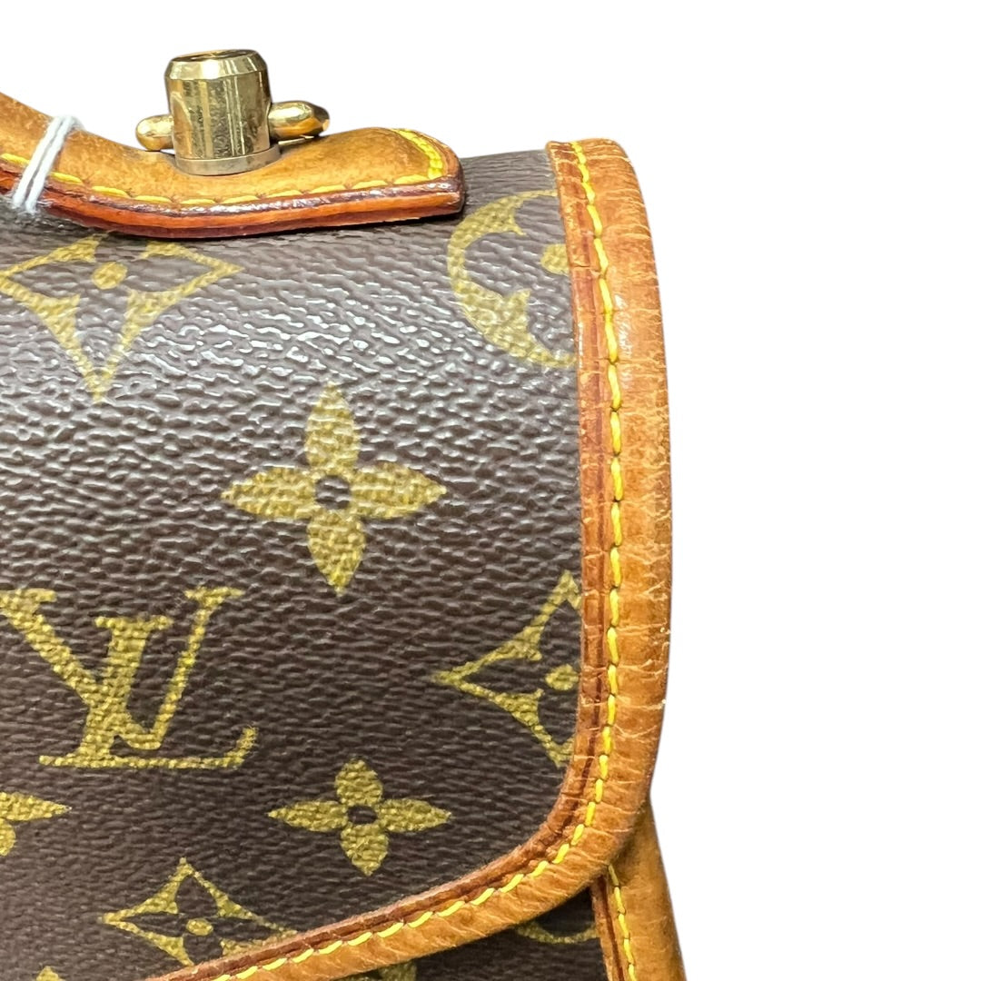 LOUIS VUITTON Monogram Canvas Monceau Handbag, Shoulder Bag Brown, Tan Gold Hardware LO2375