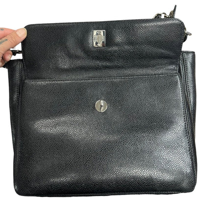 CHANEL Caviar Timeless CC Shoulder Bag Shoulder Bag Black Silver Hardware CH2193