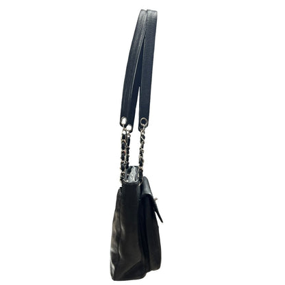 CHANEL Caviar Timeless CC Shoulder Bag Shoulder Bag Black Silver Hardware CH2193