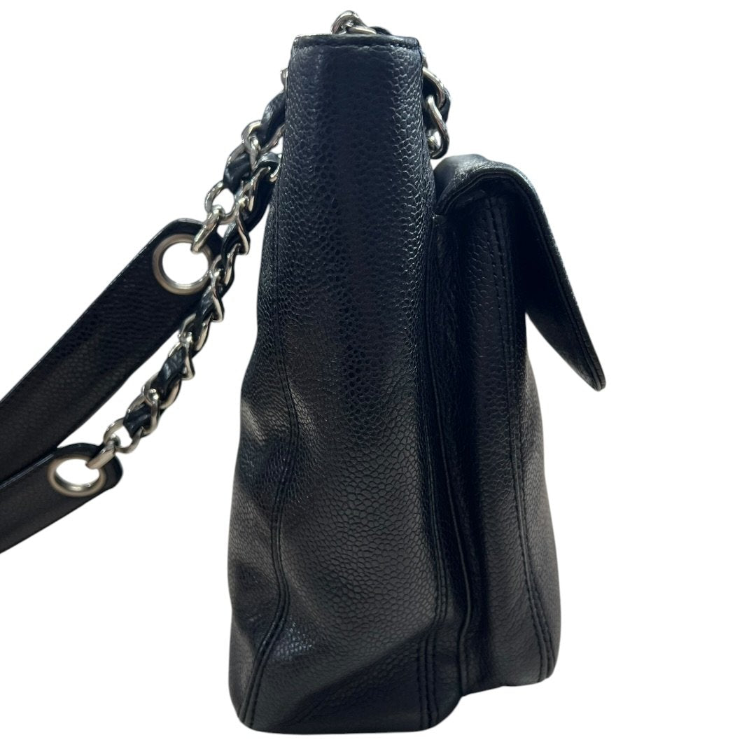 CHANEL Caviar Timeless CC Shoulder Bag Shoulder Bag Black Silver Hardware CH2193
