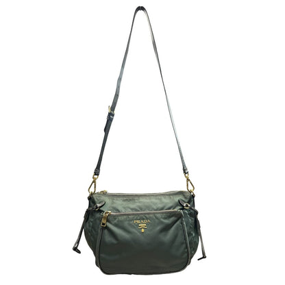 PRADA Tessuto Nylon Tessuto Nylon Crossbody Bag Crossbody Bag Green Gold Hardware PR261
