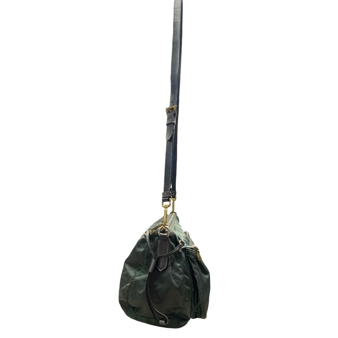 PRADA Tessuto Nylon Tessuto Nylon Crossbody Bag Crossbody Bag Green Gold Hardware PR261