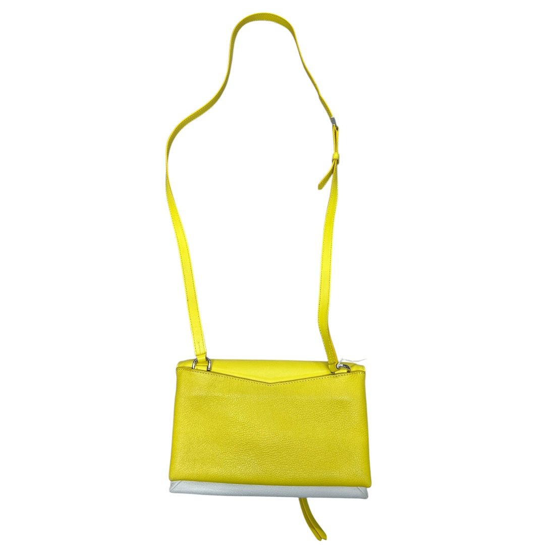 GIVENCHY Leather Shoulder Bag Yellow, White Silver-tone Hardware GI36