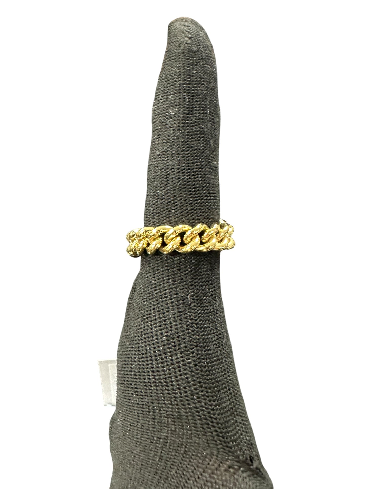 GIVENCHY Gold Tone Curb Chain Bracelet Heart Charm je57