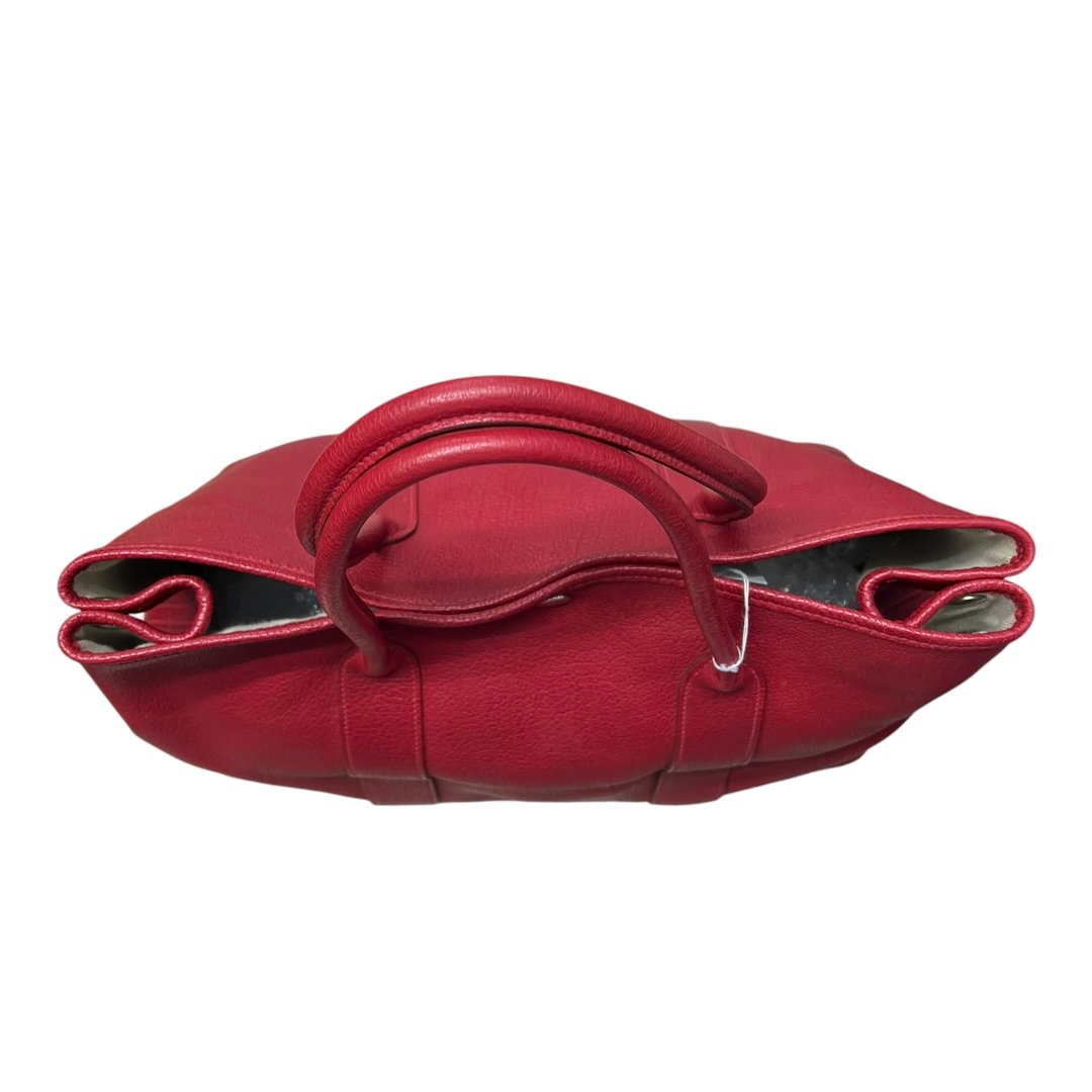 HERMES Negonda Garden Party Tote Red Silver Hardware HE471