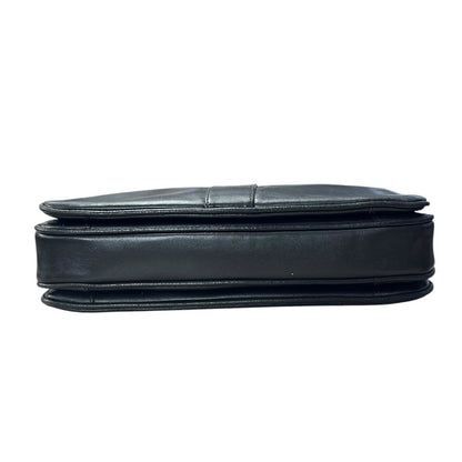 GIVENCHY Leather Shoulder Bag Black Gold Hardware GI40