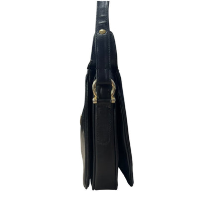GIVENCHY Leather Shoulder Bag Black Gold Hardware GI40