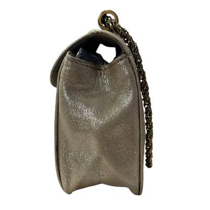 Chloé Metallic Leather Mini Turn-lock Crossbody Bag Crossbody Bag Metallic Champagne Gold Hardware ch2212