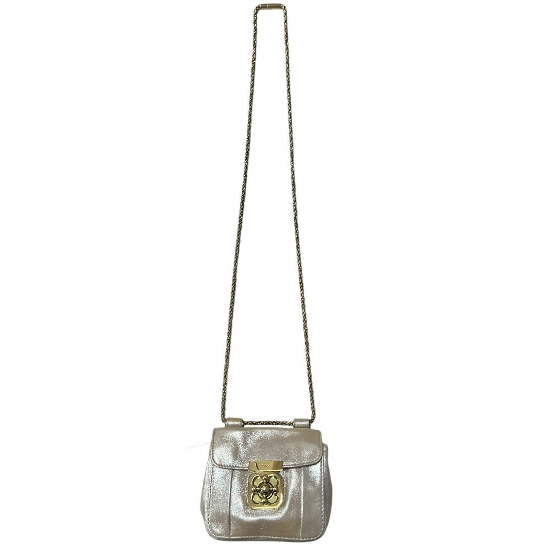 Chloé Metallic Leather Mini Turn-lock Crossbody Bag Crossbody Bag Metallic Champagne Gold Hardware ch2212