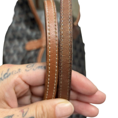 GOYARD Goyardine Canvas St. Louis PM Tote Black, Tan Silver Hardware GO33