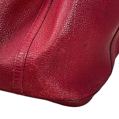HERMES Negonda Garden Party Tote Red Silver Hardware HE475