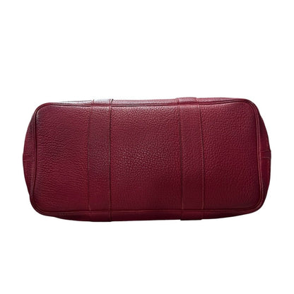 HERMES Negonda Garden Party Tote Red Silver Hardware HE475