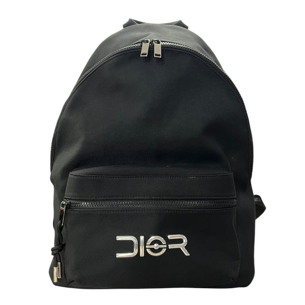 DIOR Technical Fabric Backpack Black Silver Hardware Ch2214