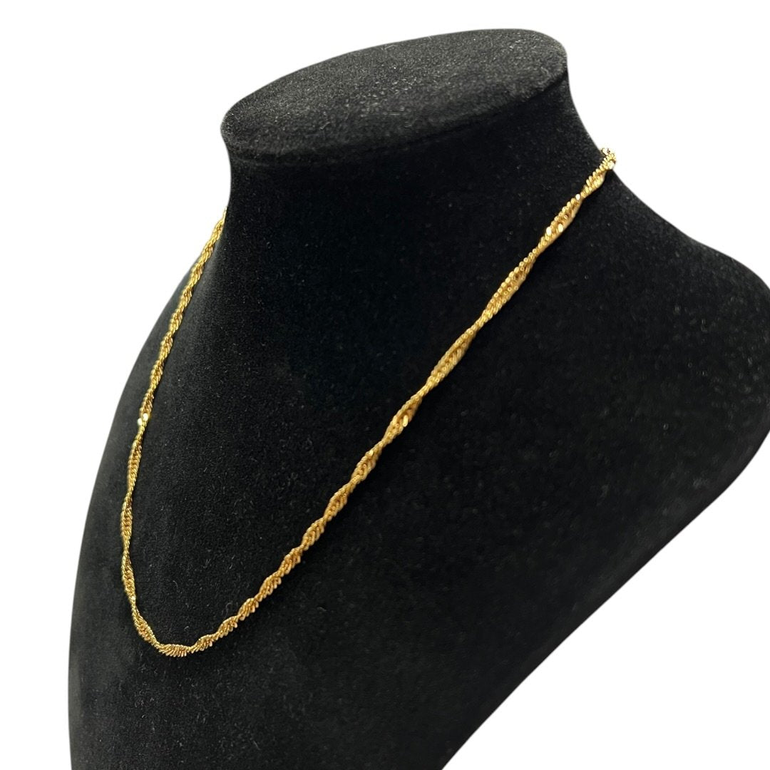 UNBRANDED Accessory 18K Gold necklace Gold Gold Hardware je64
