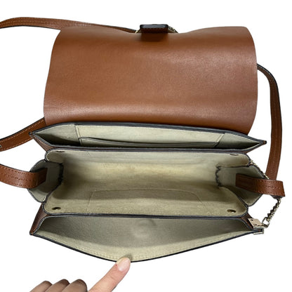 CHLOE Suede Calfskin Faye Shoulder Bag Brown Gold Hardware CH2221