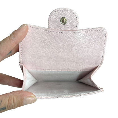 CHANEL Caviar Classic Small Trifold Wallet Wallet Pink Gold Hardware CH2233