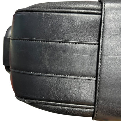 CHLOÉ Grained Leather Shoulder Bag Black Gold Hardware ch2229