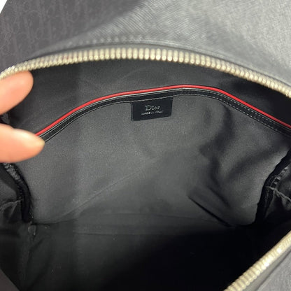 DIOR Oblique Technical Fabric Backpack Backpack Black Silver Hardware Ch2228