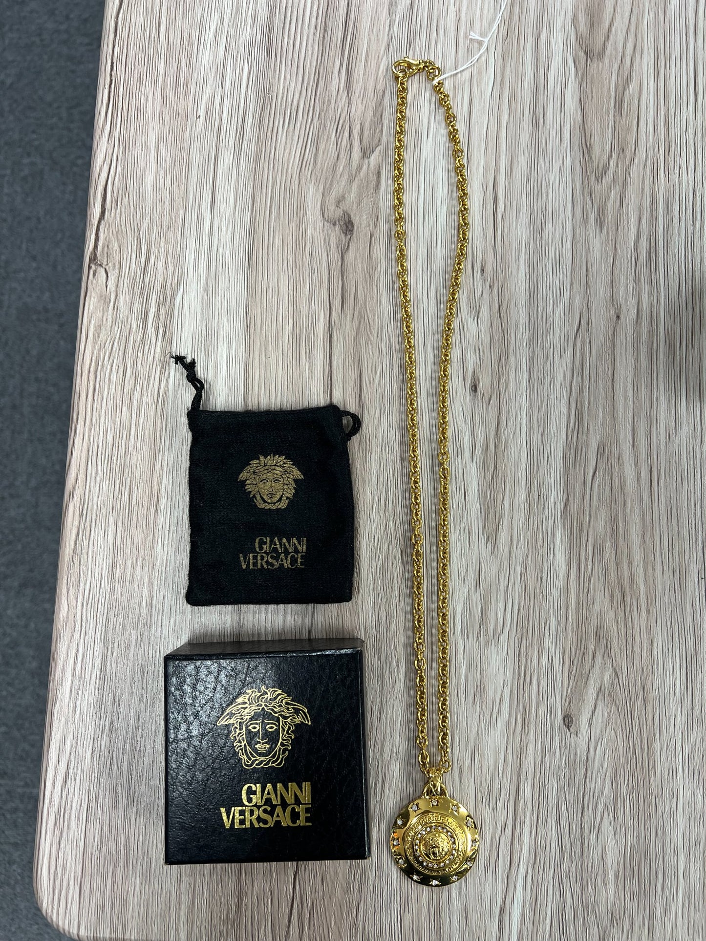VERSACE Gold-tone Metal Medusa Medallion Necklace Gold Gold Hardware je75