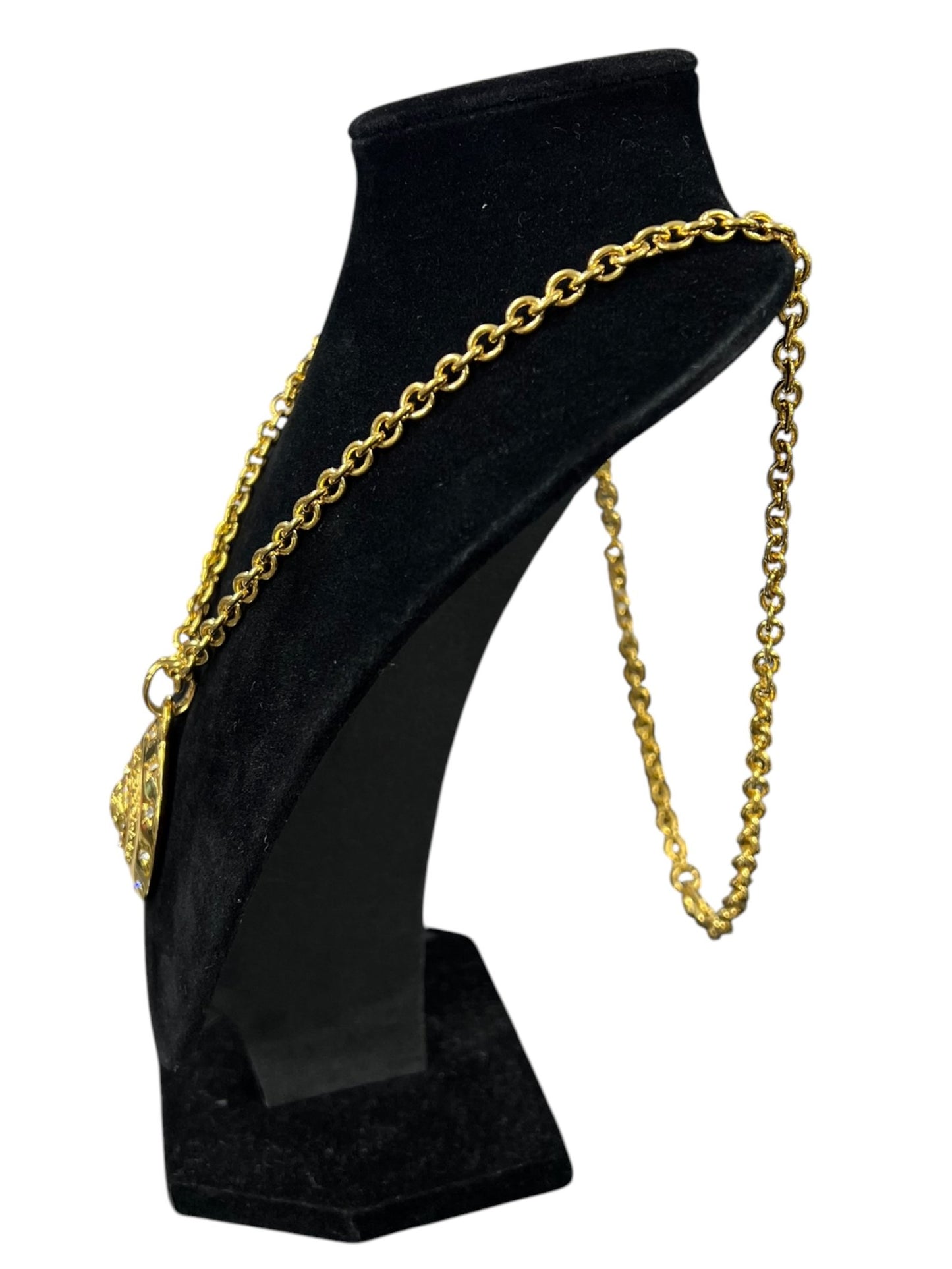 VERSACE Gold-tone Metal Medusa Medallion Necklace Gold Gold Hardware je75